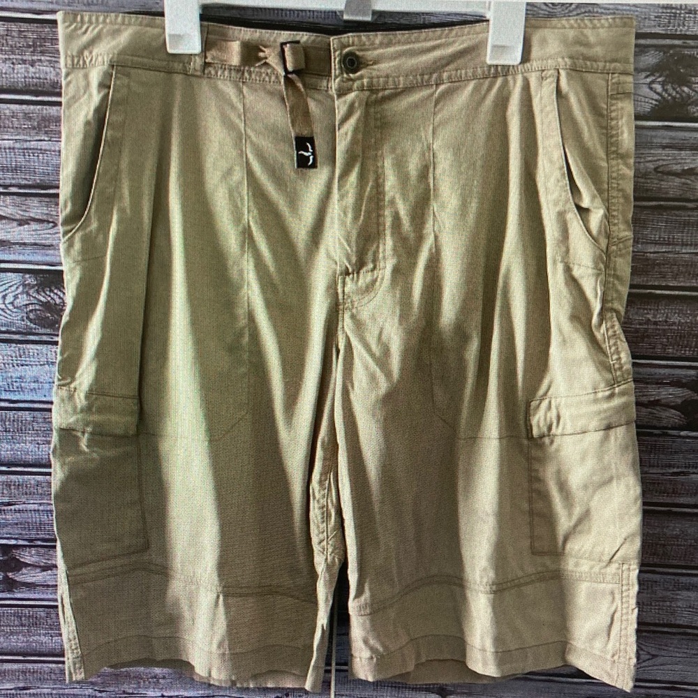 Prana Men's Khaki Cargo Shorts with Utility Pockets